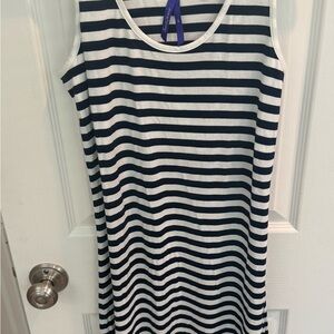 Seraphine Black and White Striped Mini Dress